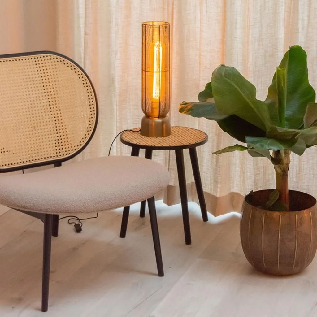 Straluma Draad tafellamp Lezuza antiek brons L&L> Tafellampen|Light and Living