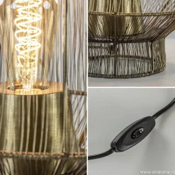 Straluma Draad tafellamp Vitora antiek brons></noscript> Draadlampen|Light and Living