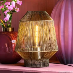 Straluma Draad tafellamp Vitora antiek brons></noscript> Draadlampen|Light and Living