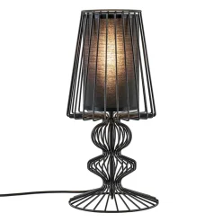 Straluma Draad tafellamp zwart met cilinder kap> Tafellampen|Draadlampen