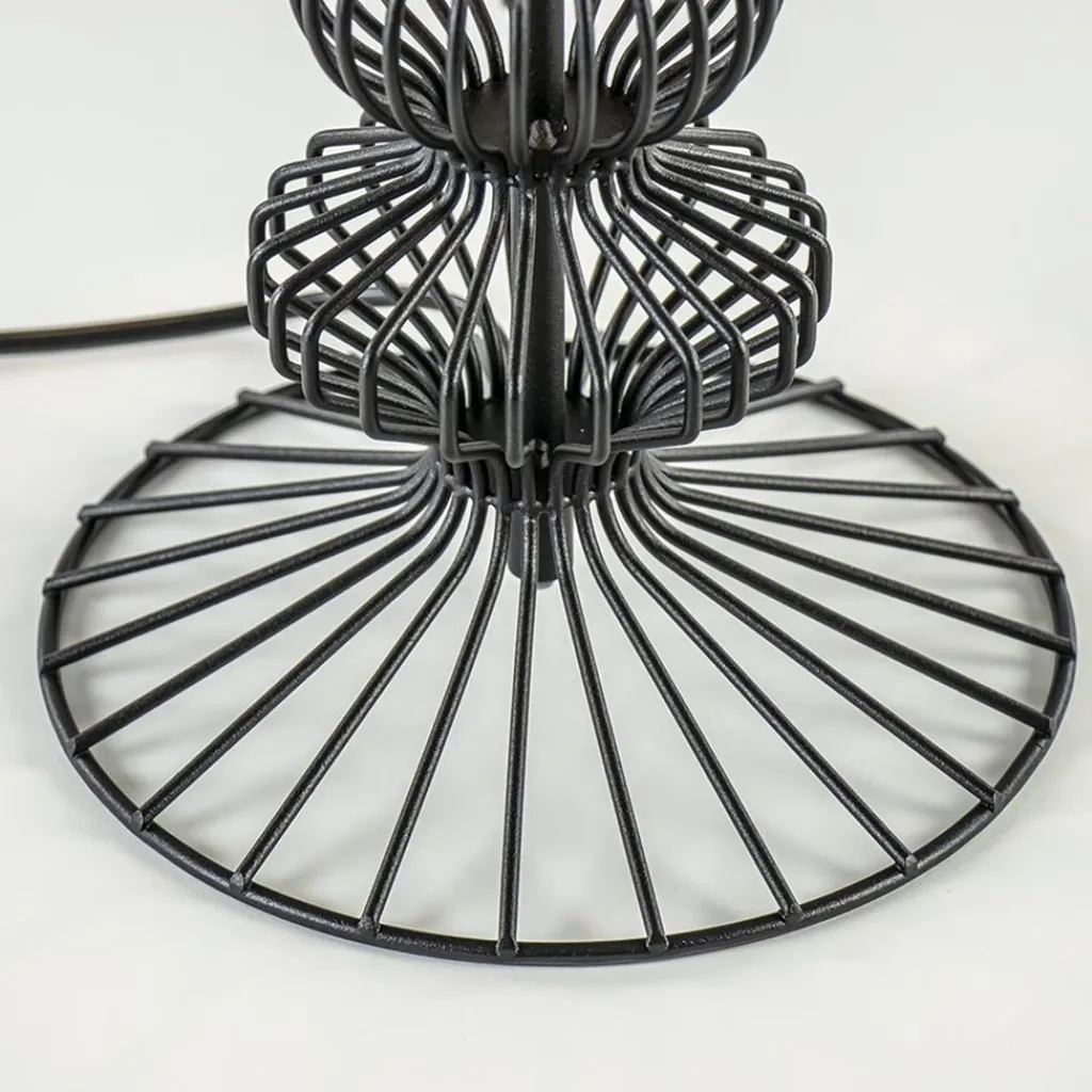 Straluma Draad tafellamp zwart met cilinder kap> Tafellampen|Draadlampen