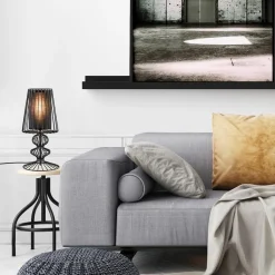 Straluma Draad tafellamp zwart met cilinder kap><noscript><img width=