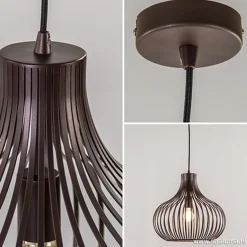 Straluma Draadhanglamp landelijk brons-bruin 38cm><noscript><img width=