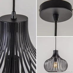 Straluma Draadhanglamp medium zwart 38cm><noscript><img width=