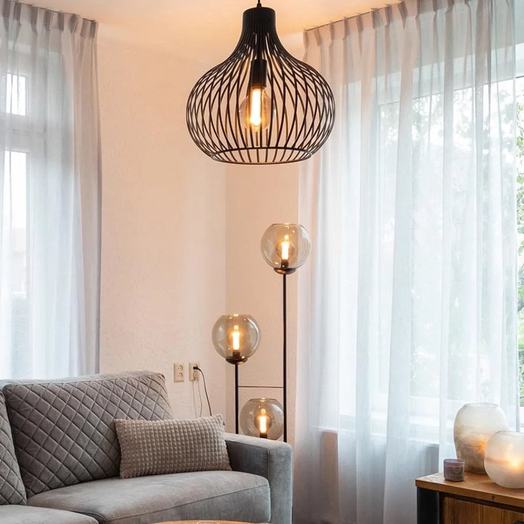 Straluma Draadhanglamp medium zwart 38cm> Draadlampen|Pendel Lampen