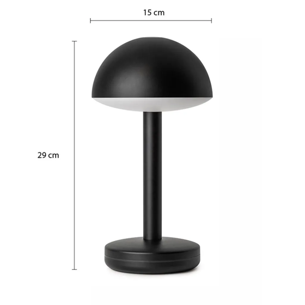 Straluma Draadloze LED tafellamp zwart oplaadbaar> Tafellampen|Buitenlampen