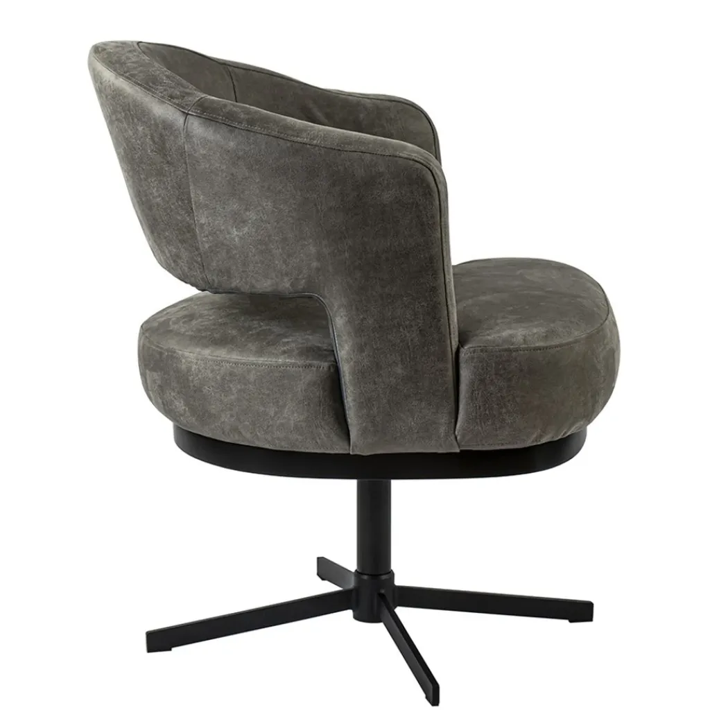 Straluma Draaibare armstoel bull-leder met return-system> Fauteuils