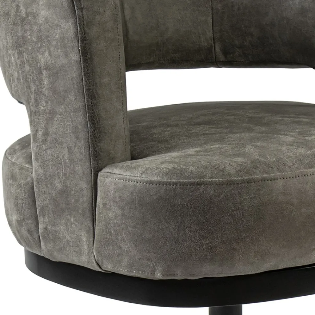 Straluma Draaibare armstoel bull-leder met return-system> Fauteuils