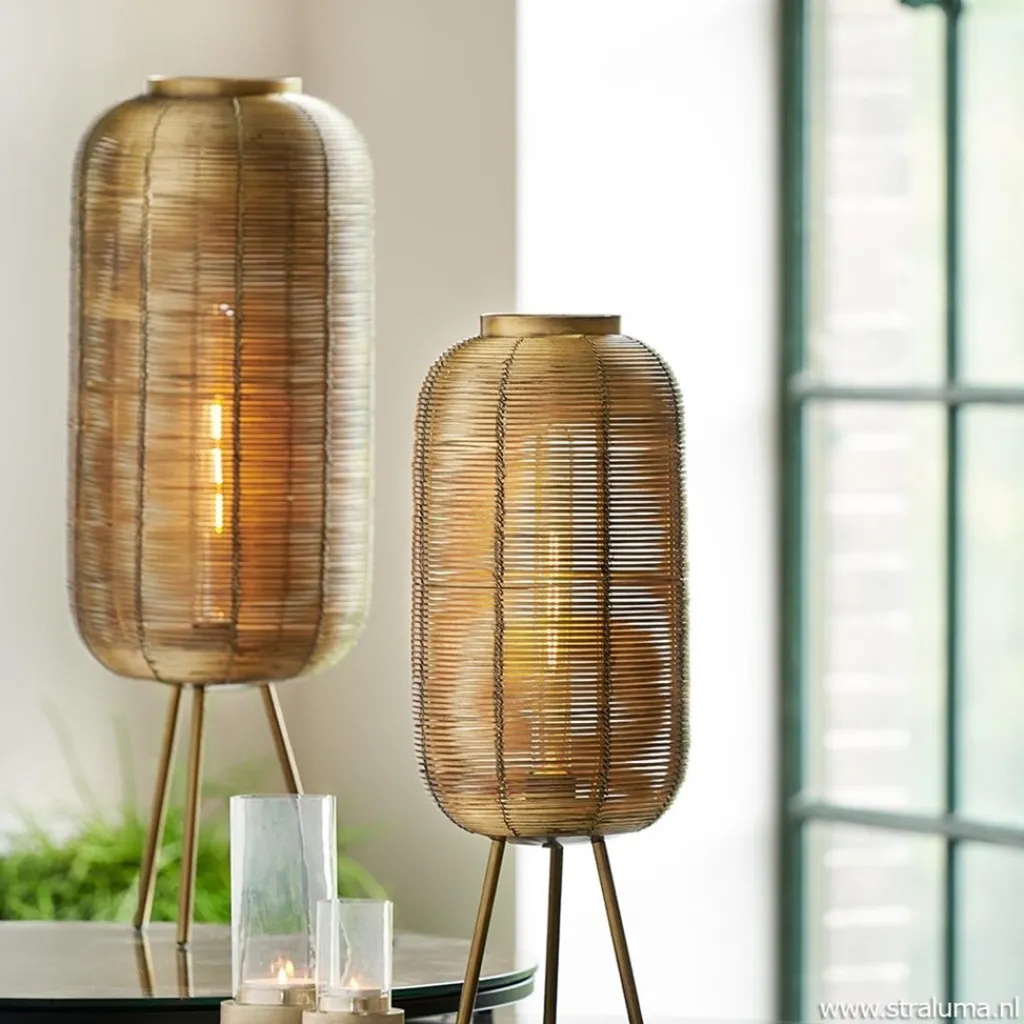 Straluma Driepoot tafellamp Tomek antiek brons> Tafellampen|Light and Living