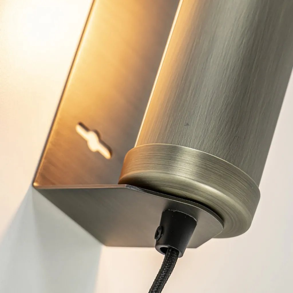 Straluma E14 wandlamp mat antiek brass met snoer> Wandlampen|Klassieke Verlichting