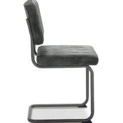 Straluma Eetkamerstoel hunter groen met zwart onderstel></noscript> Eetkamerstoelen