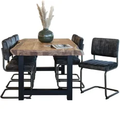 Straluma Eetkamerstoel hunter groen met zwart onderstel></noscript> Eetkamerstoelen