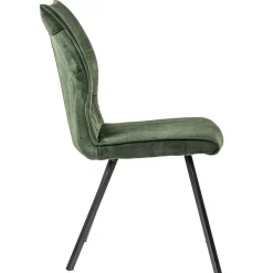 Straluma Eetkamerstoel velvet groen met zwart></noscript> Eetkamerstoelen