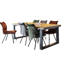 Straluma Eetkamerstoel velvet groen met zwart></noscript> Eetkamerstoelen