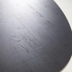 Straluma Eettafel ovaal zwart eiken met metalen poot 300x120 cm> Eettafels