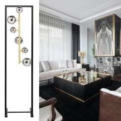 Straluma Elegante luxe vloerlamp met 6 glazen bollen><noscript><img width=