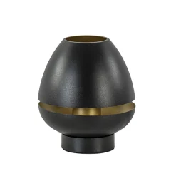 Straluma Elegante tafellamp mat zwart met goud accent> Tafellampen|Retro Verlichting