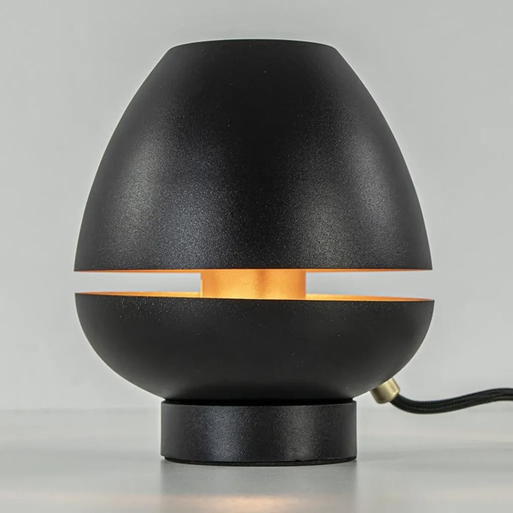 Straluma Elegante tafellamp mat zwart met goud accent> Tafellampen|Retro Verlichting