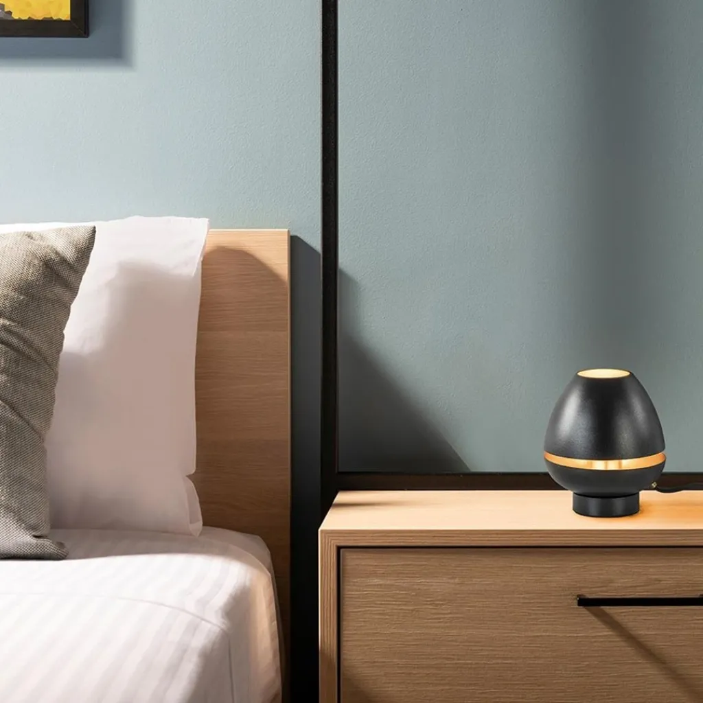 Straluma Elegante tafellamp mat zwart met goud accent> Tafellampen|Retro Verlichting