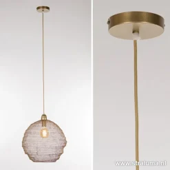Straluma Gaas hanglamp Nina mat goud></noscript> Light and Living|Woonkamerlampen