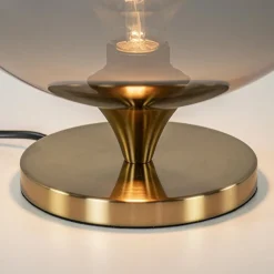 Straluma Globe tafellamp smoke/titanium met gouden voet></noscript> Tafellampen|Luxe Verlichting