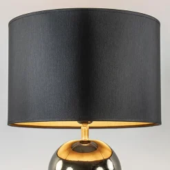 Straluma Gouden tafellamp bollen met zwart/gouden kap><noscript><img width=