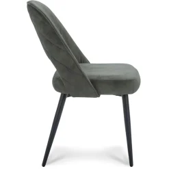 Straluma Grijs/groene eetkamerstoel met zwarte pootjes></noscript> Eetkamerstoelen