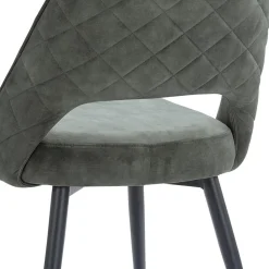 Straluma Grijs/groene eetkamerstoel met zwarte pootjes></noscript> Eetkamerstoelen