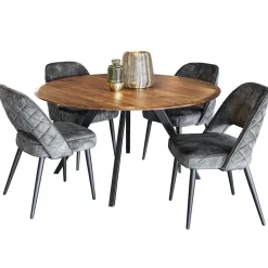 Straluma Grijs/groene eetkamerstoel met zwarte pootjes></noscript> Eetkamerstoelen