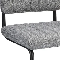 Straluma Grijze eetkamerstoel met zwart frame></noscript> Eetkamerstoelen