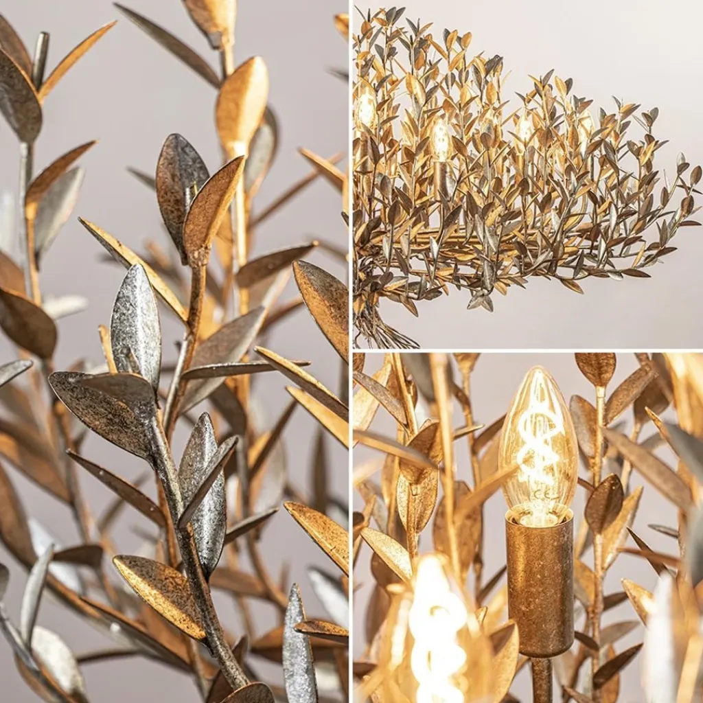 Straluma Grote design hanglamp ovaal oud zilver> Eettafellampen|Videverlichting