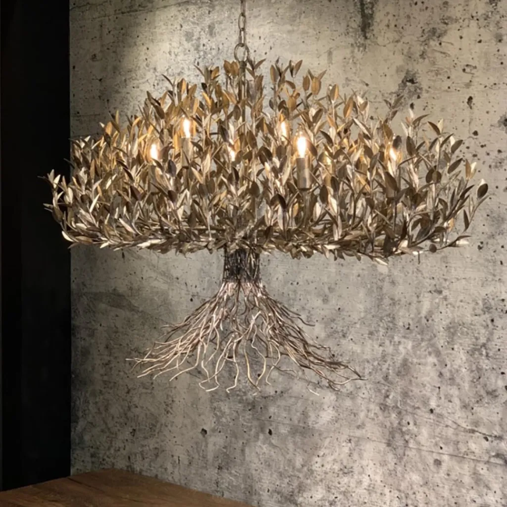 Straluma Grote design hanglamp ovaal oud zilver> Eettafellampen|Videverlichting