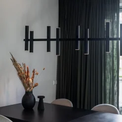 Straluma Grote design hanglamp tubes mat zwart 14-lichts><noscript><img width=