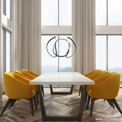 Straluma Grote design hanglamp zwart LED></noscript> Hanglampen|Eettafellampen