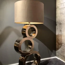 Straluma Grote design lampvoet Circles brons exclusief kap><noscript><img width=