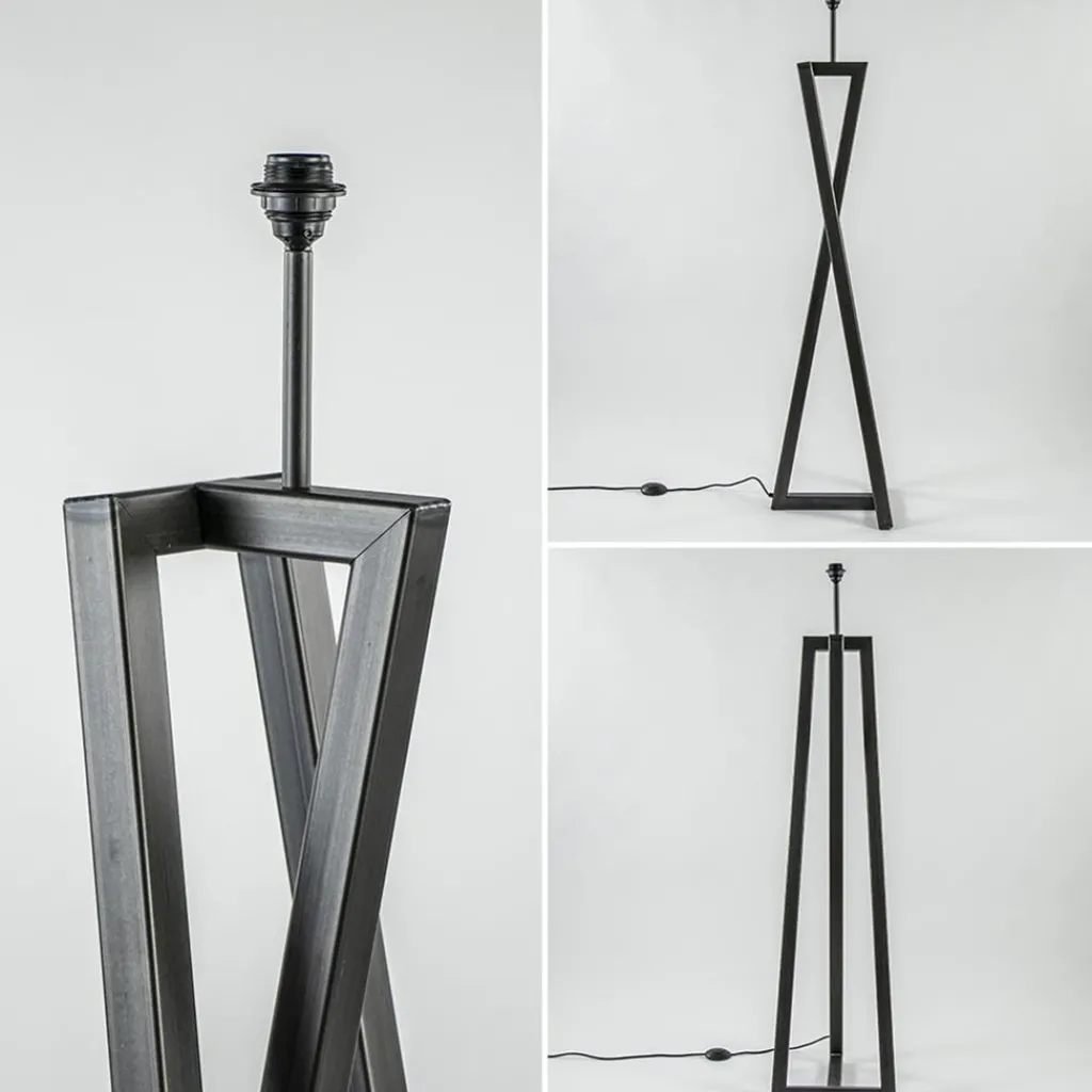 Straluma Grote design vloerlamp Calitri staal exclusief kap> Vloerlampen|Lampenvoeten