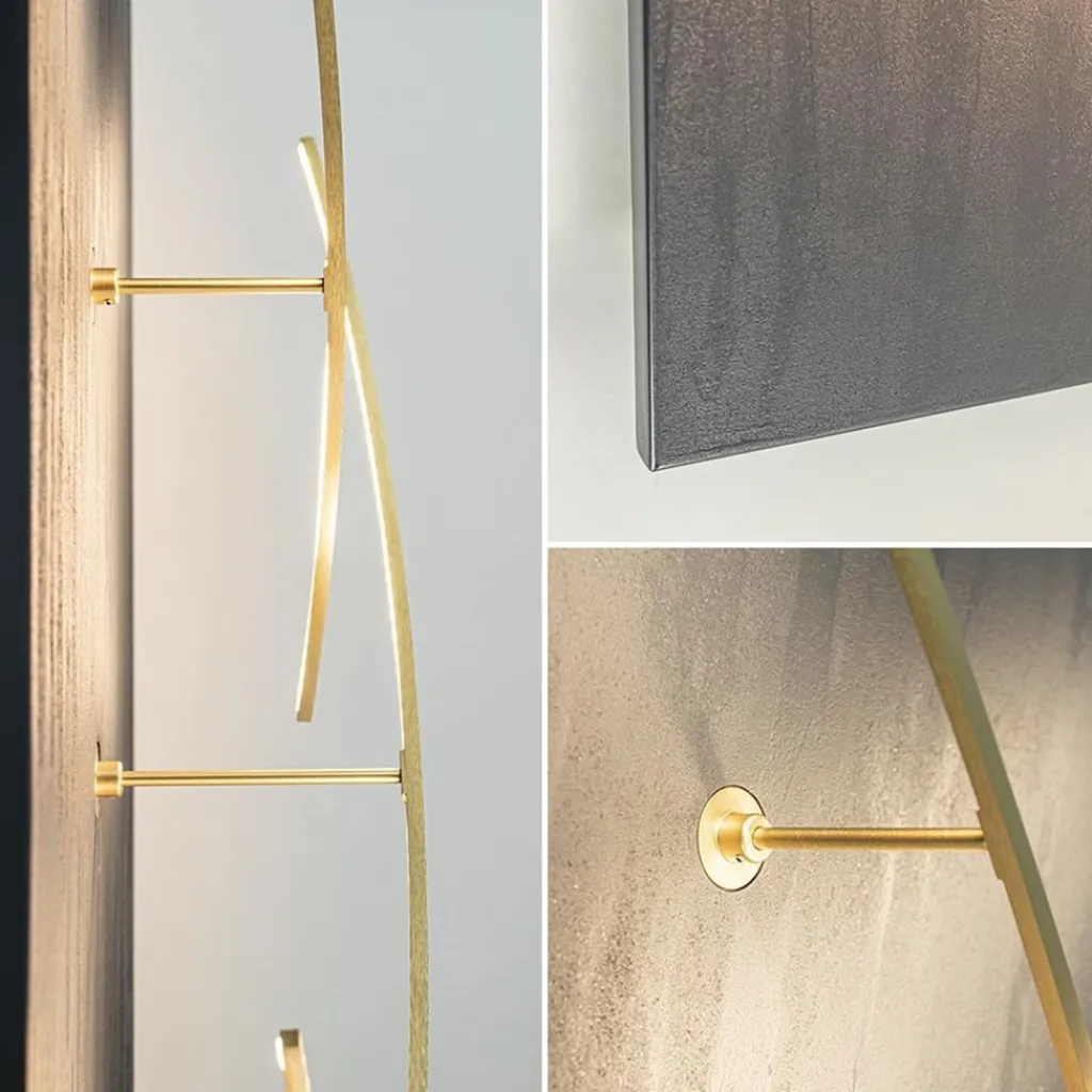 Straluma Grote design wandlamp met gouden kapjes> Plafondlampen|Wandlampen