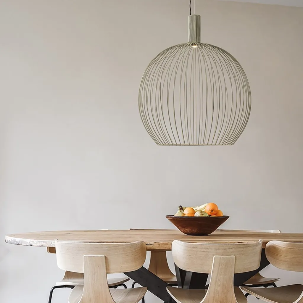 Straluma Grote draad hanglamp mat zand 70 cm> Hanglampen|Eettafellampen