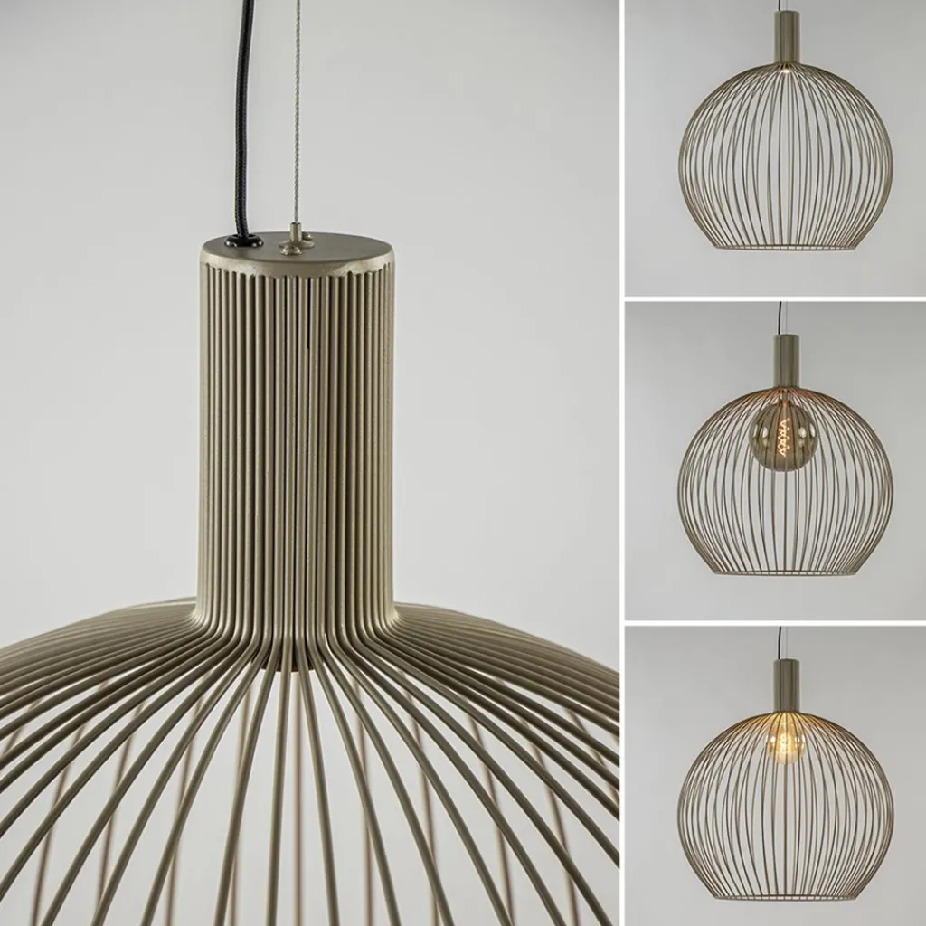 Straluma Grote eettafelhanglamp draad mat zand> Hanglampen|Eettafellampen