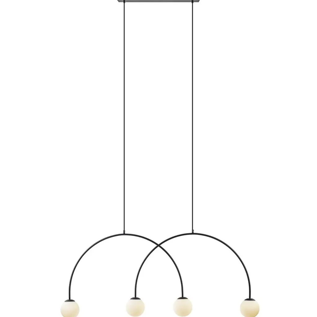 Straluma Grote hanglamp bogen met wit glas> Eettafellampen|Keukenverlichting