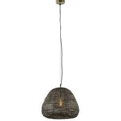 Straluma Grote hanglamp Finou antiek brons met zwart> Hanglampen|Eettafellampen