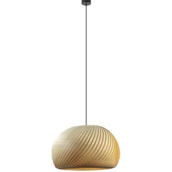 Straluma Grote hanglamp hout naturel rond 60 cm> Eettafellampen|Eetkamerverlichting