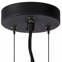 Straluma Grote hanglamp zwart met smoke glazen kap><noscript><img width=