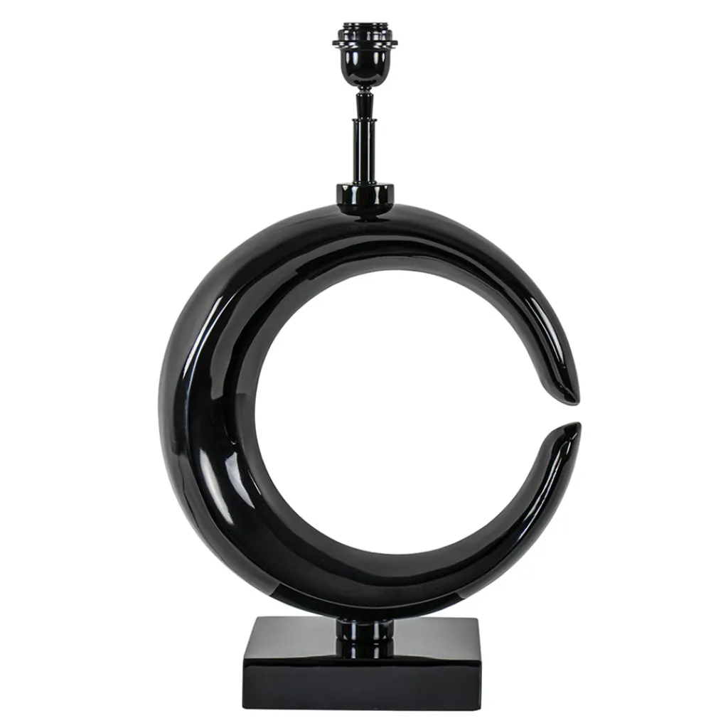 Straluma Grote lampvoet Maan shiny zwart> Tafellampen|Lampenvoeten