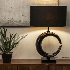 Straluma Grote lampvoet Maan shiny zwart><noscript><img width=