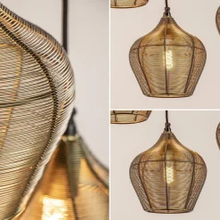 Straluma Grote landelijke hanglamp 10-lichts antiek brons Alvaro></noscript> Eettafellampen|Light and Living