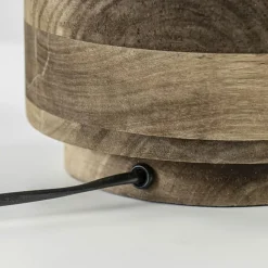 Straluma Grote landelijke lampvoet Pasco donker hout excl. kap><noscript><img width=