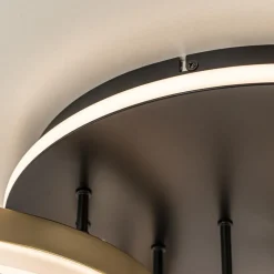 Straluma Grote LED Plafondlamp goud/zwart 3-standen dimbaar></noscript> Plafondlampen|LED Plafondlampen