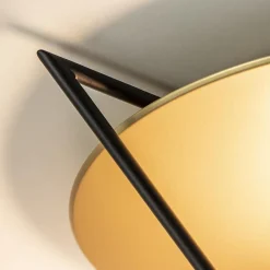 Straluma Grote LED plafondlamp zwart/goud indirect licht></noscript> Plafondlampen|Woonkamerlampen