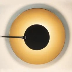 Straluma Grote LED plafondlamp zwart/goud indirect licht></noscript> Plafondlampen|Woonkamerlampen